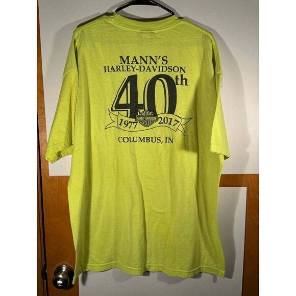 Harley Davidson Motorcycles Mann’s Columbus Indiana 40th‎ Shirt XXL - Picture 7 of 10